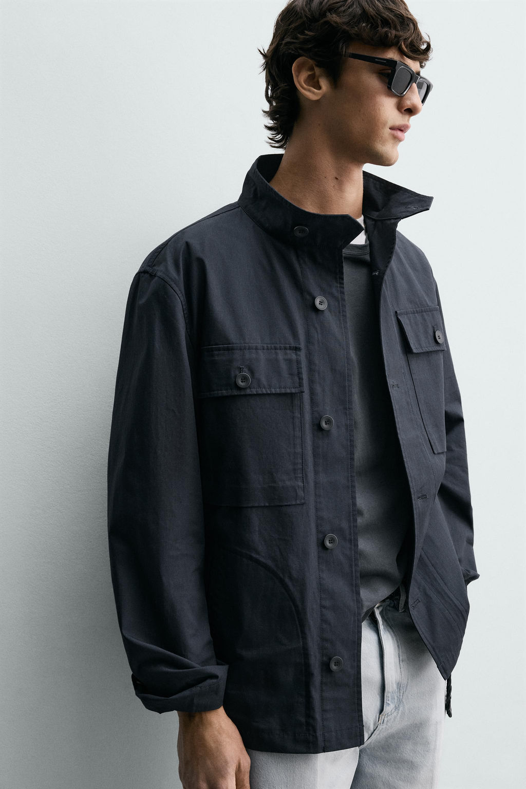 SOBRECAMISA ESTRUCTURA BOLSILLOS / Marino - Zara фото 6