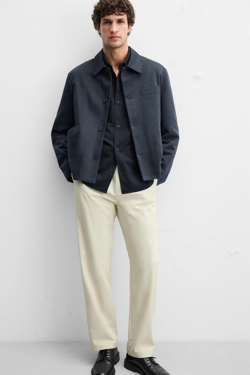 VISCOSE BLEND CHINO TROUSERS - Zara фото 5