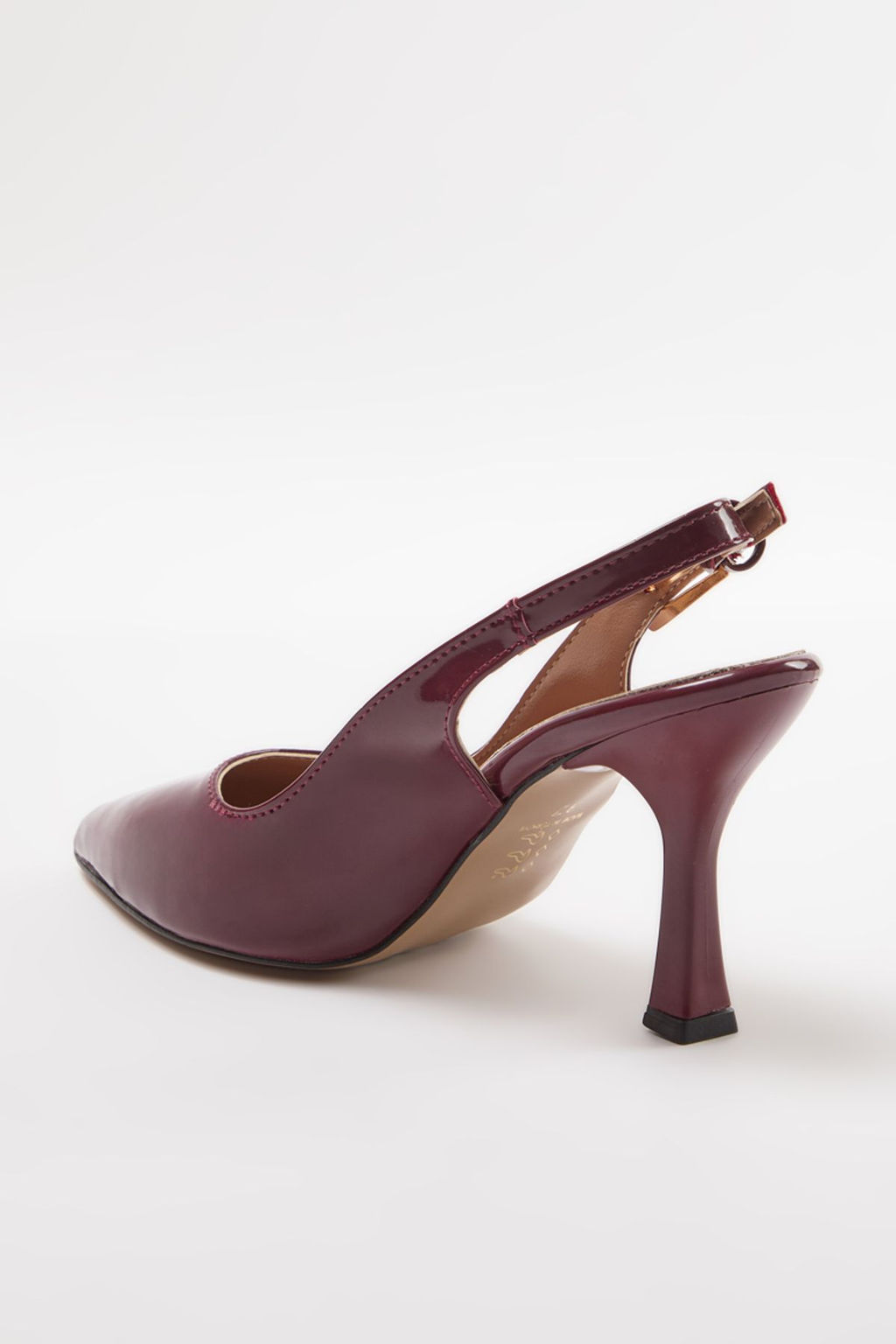 Bordo Alt?n Tokal? Sivri Burun Kad?n Arkas? Ac?k Ince Topuklu Ayakkab?
TAKAW25TO00006 - Trendyolmilla фото 7