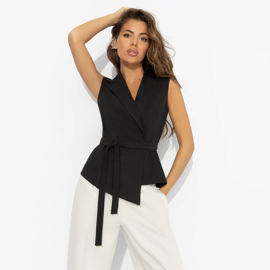 Жилет приталенный, Заслужить премию (черный) - Charutti фото 4