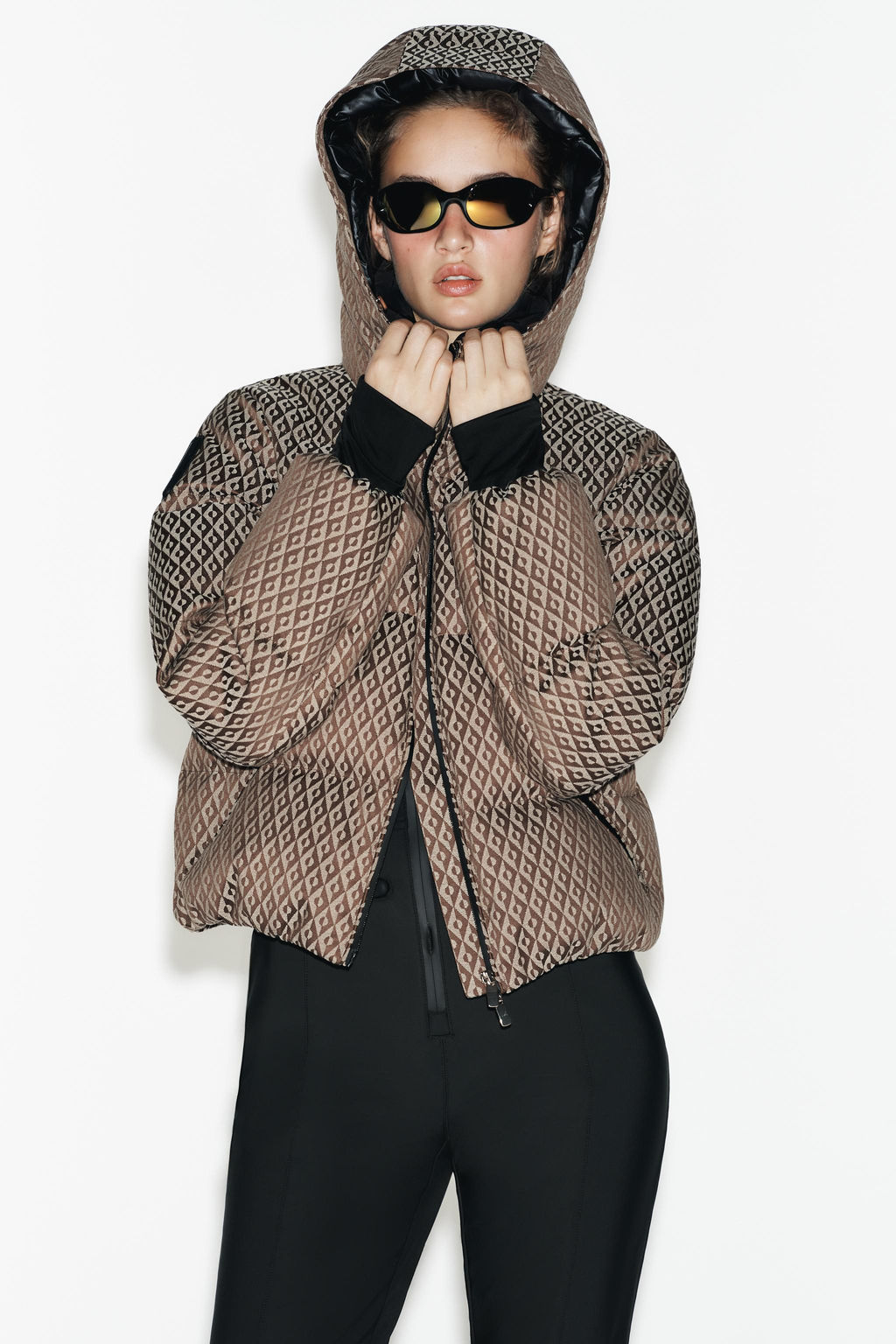 ANORAK ACOLCHADO 80% PLUM?N 20% PLUMA WATER RESISTANT WINDPROOF RECCO® TECHNOLOGY SKI COLLECTION / Beige-marro - Zara фото 7