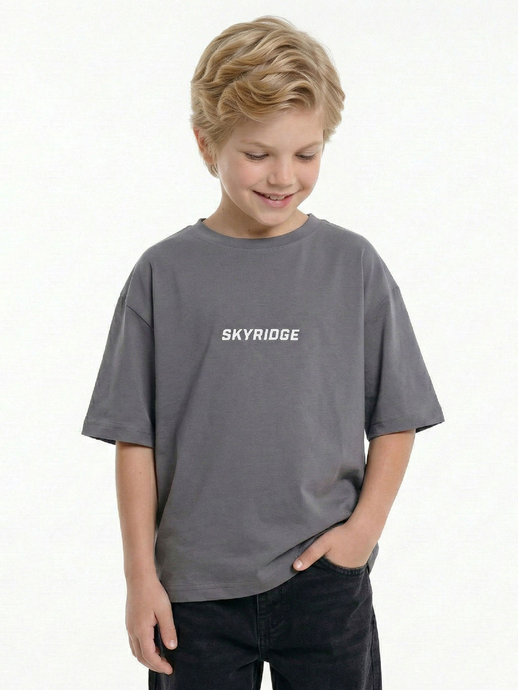Футболка с принтом SKYRIDGE 22-9022 графит