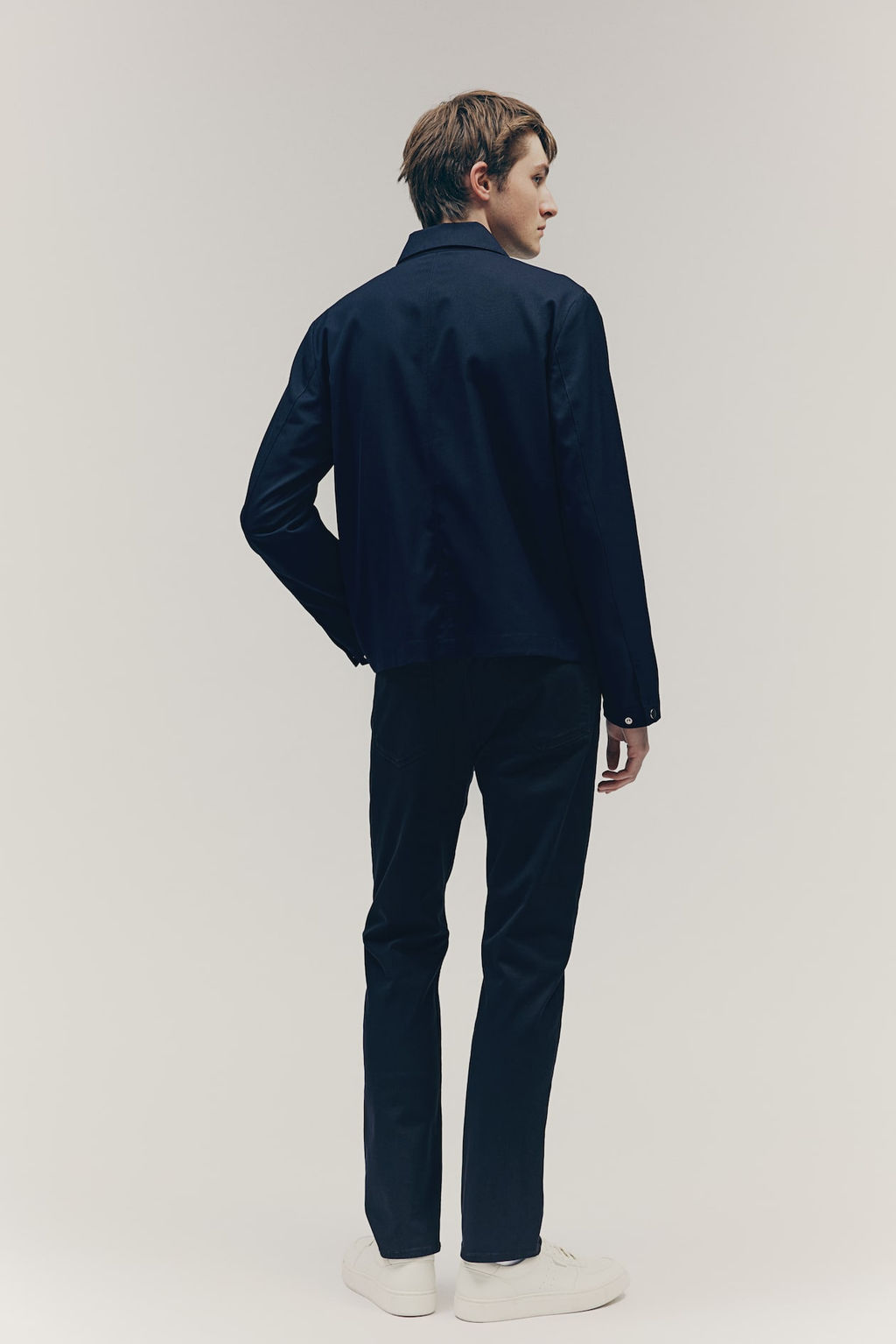 Pantalon en sarga de algodon Slim Fit - H&m фото 4