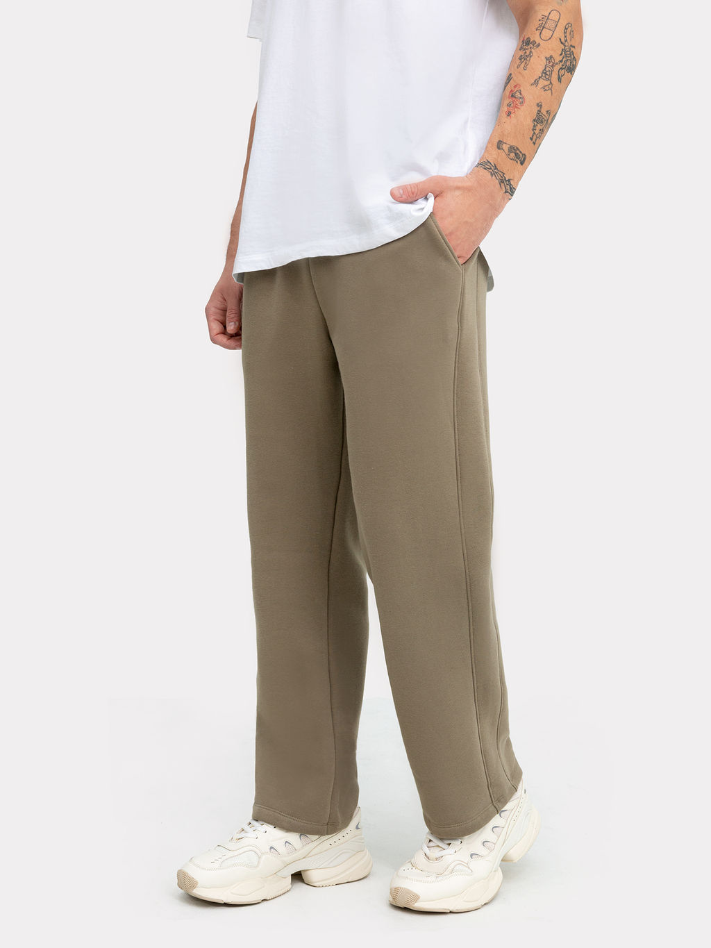 Брюки мужские в зеленом цвете хаки 181240