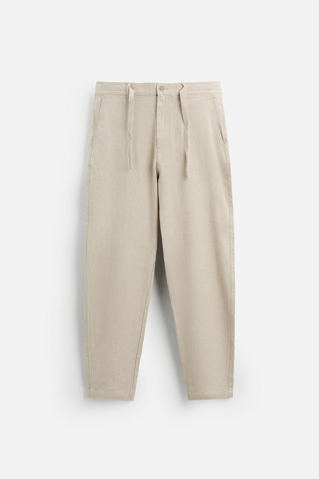 LINEN BLEND TROUSERS - Zara фото 6