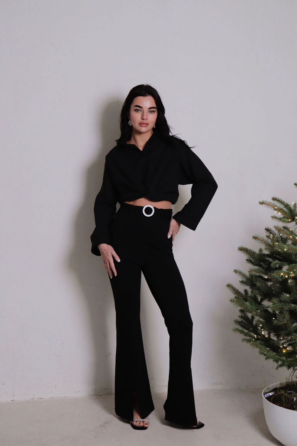 Брюки силуэта клёш с разрезами - Martichelli фото 7