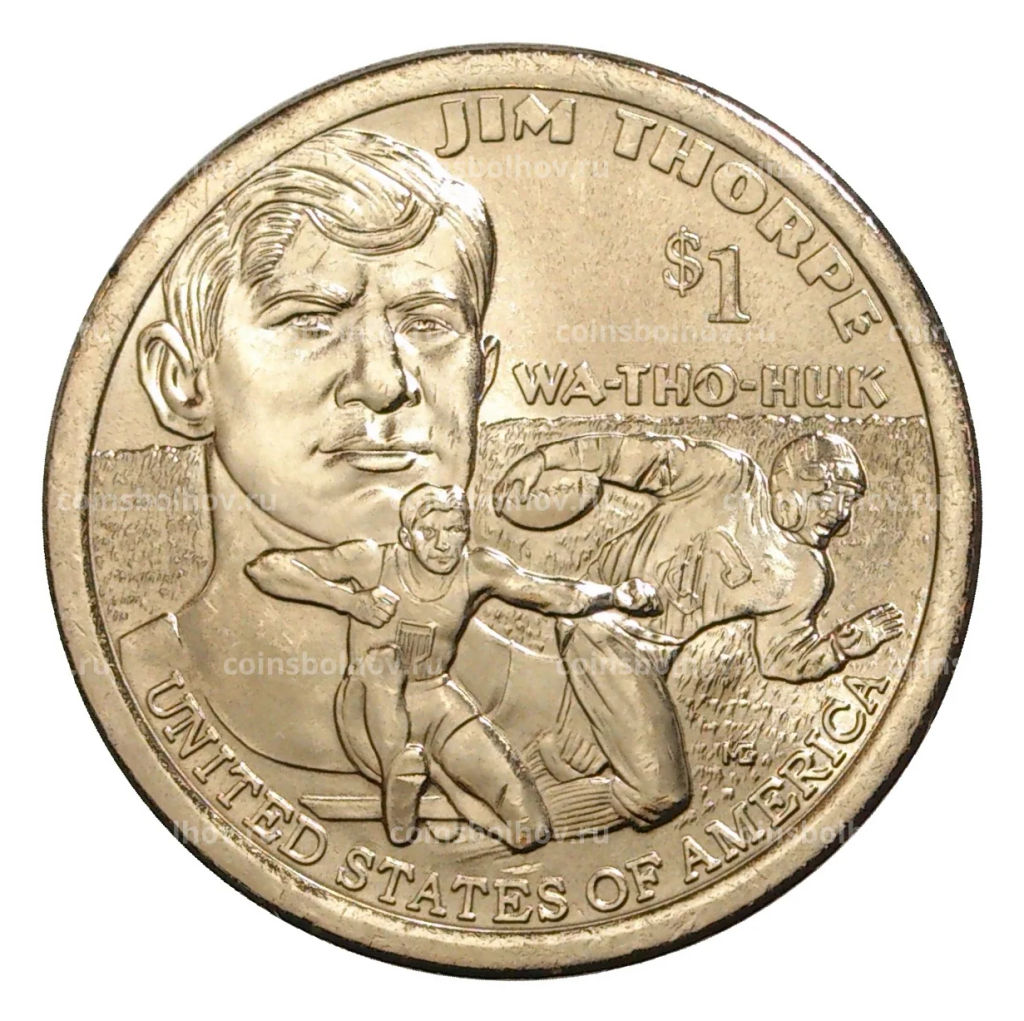 1 доллар 2018 года D США Сакагавея  Джим Торп