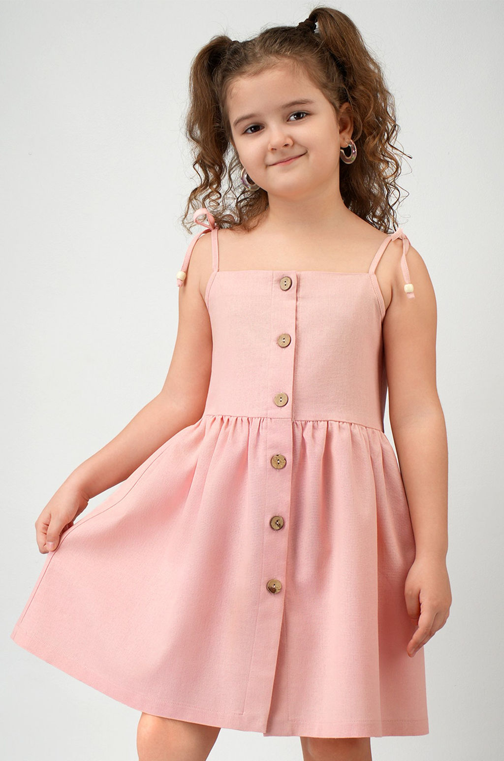 Льняной сарафан для девочки Happyfox