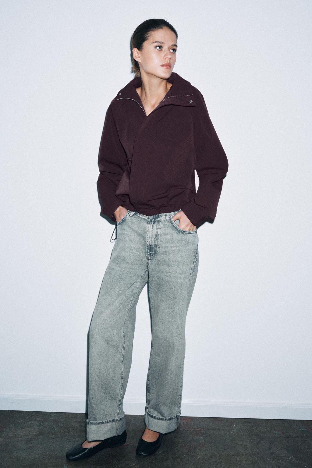 OVERSIZE ZIP-UP BOMBER JACKET - Zara фото 6