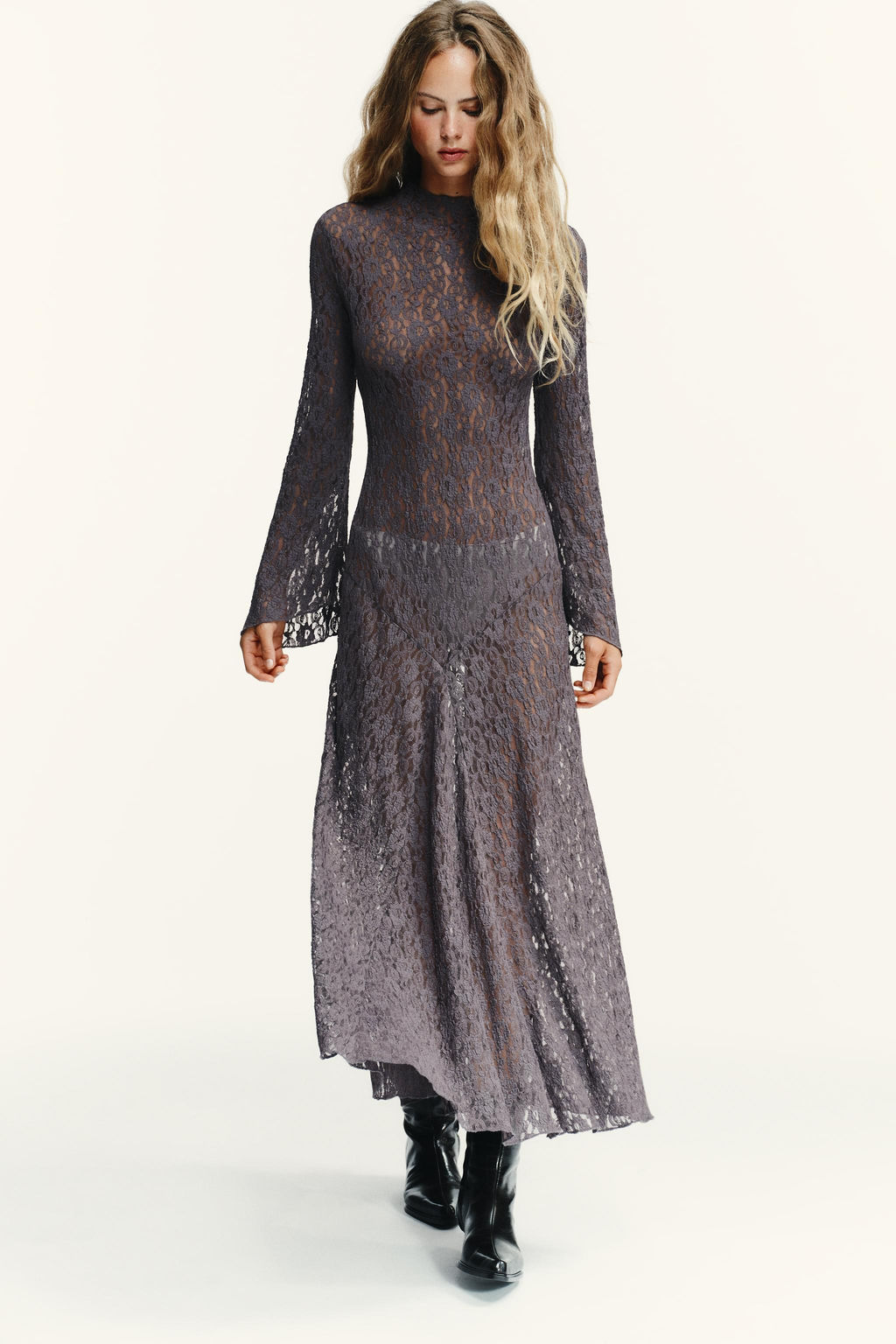 SOFT-TOUCH LACE DRESS - Zara фото 13