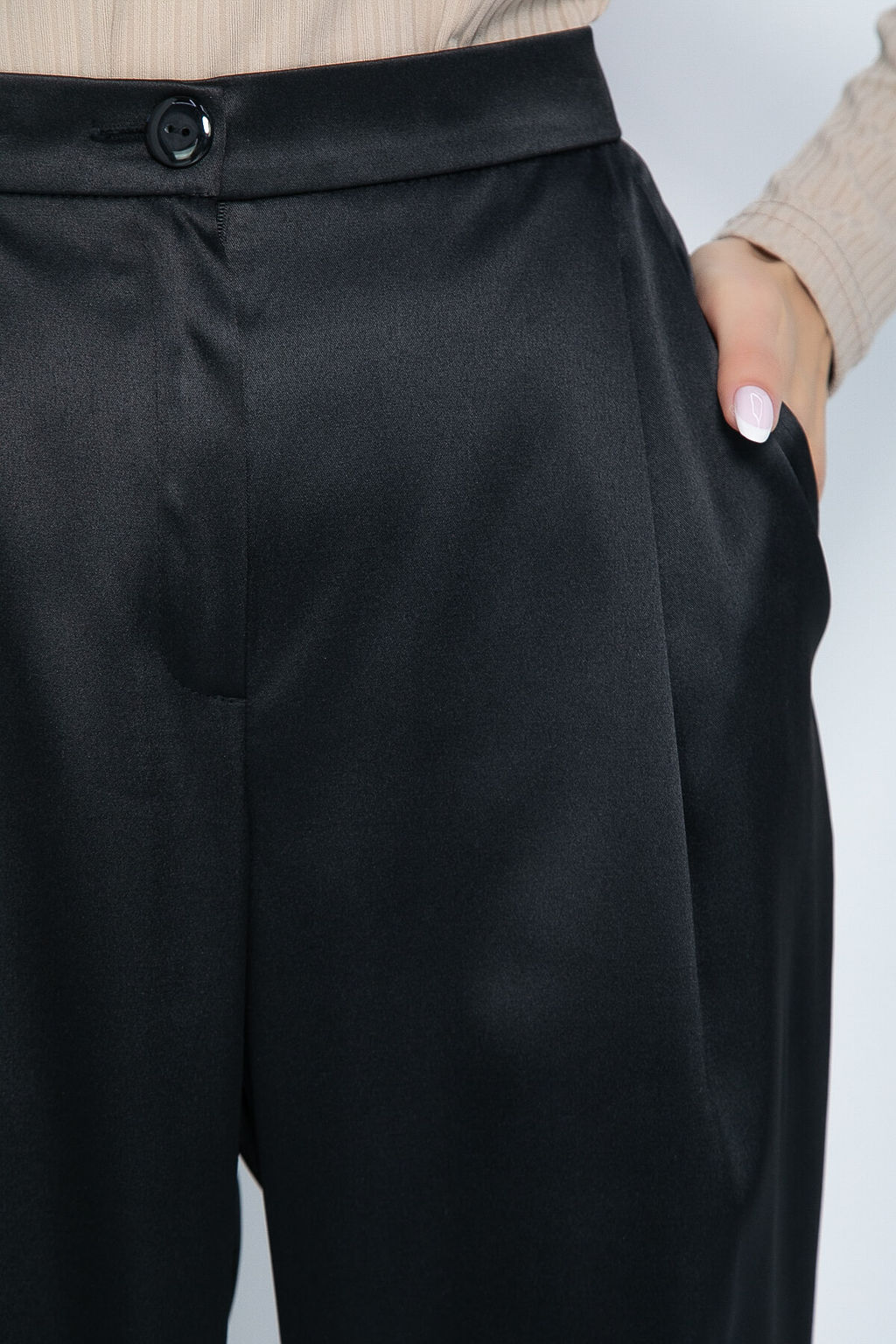 Брюки Бомонд (черные) Б11965 - Lt collection фото 3