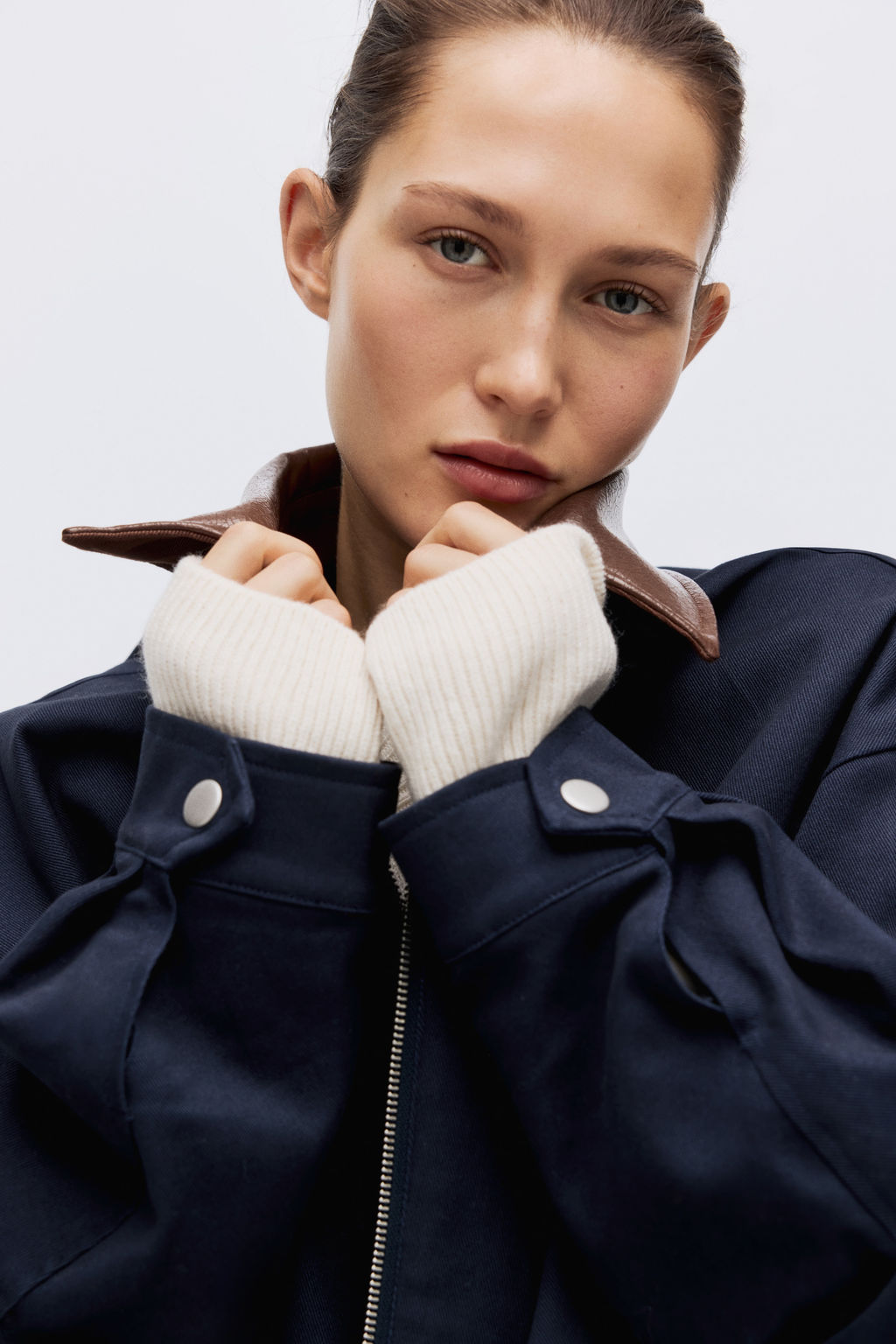 Chaqueta oversize de sarga - H&m фото 3