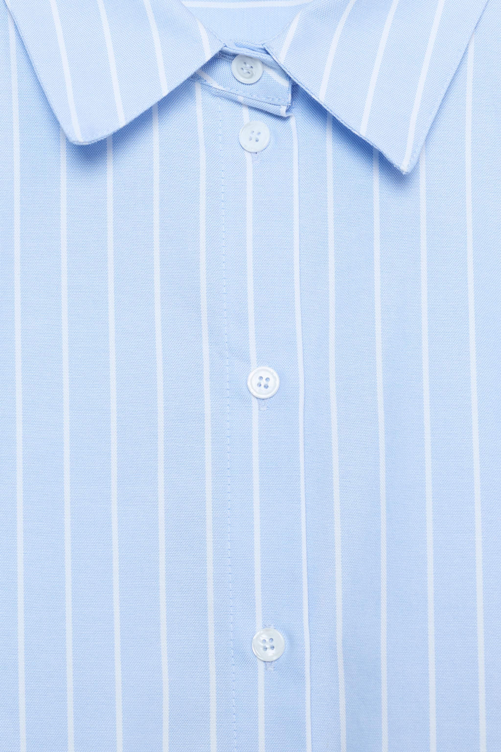 CAMISA RAYAS MANGA ABULLONADA / Azulina - Zara фото 8