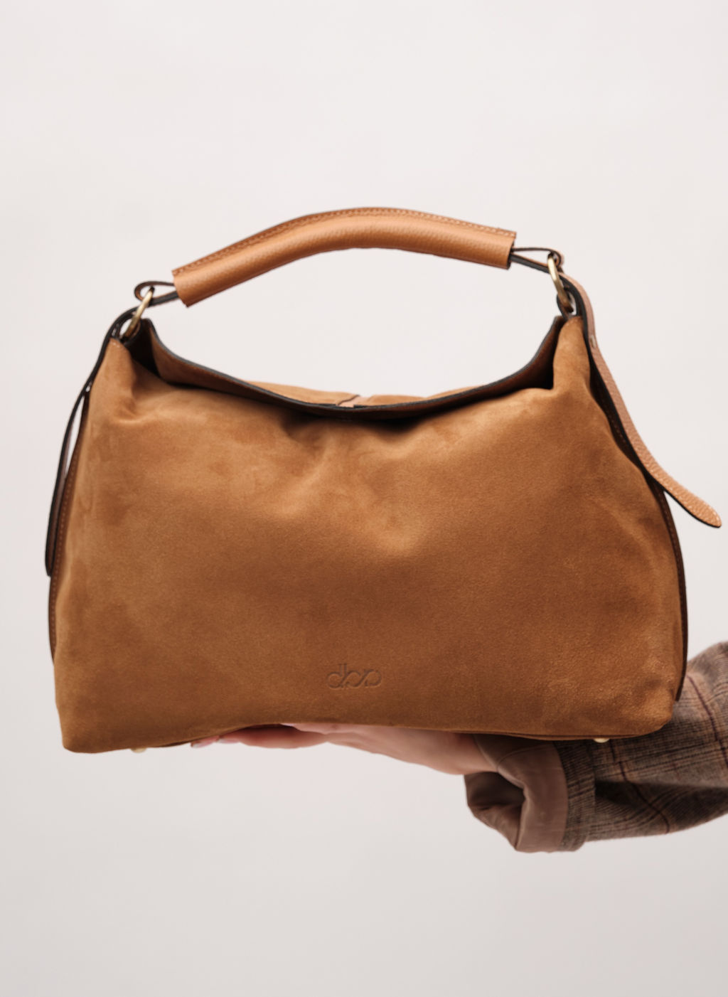 Замшевая сумка Andrea DBR 31374 светло-коричневый  фото 2