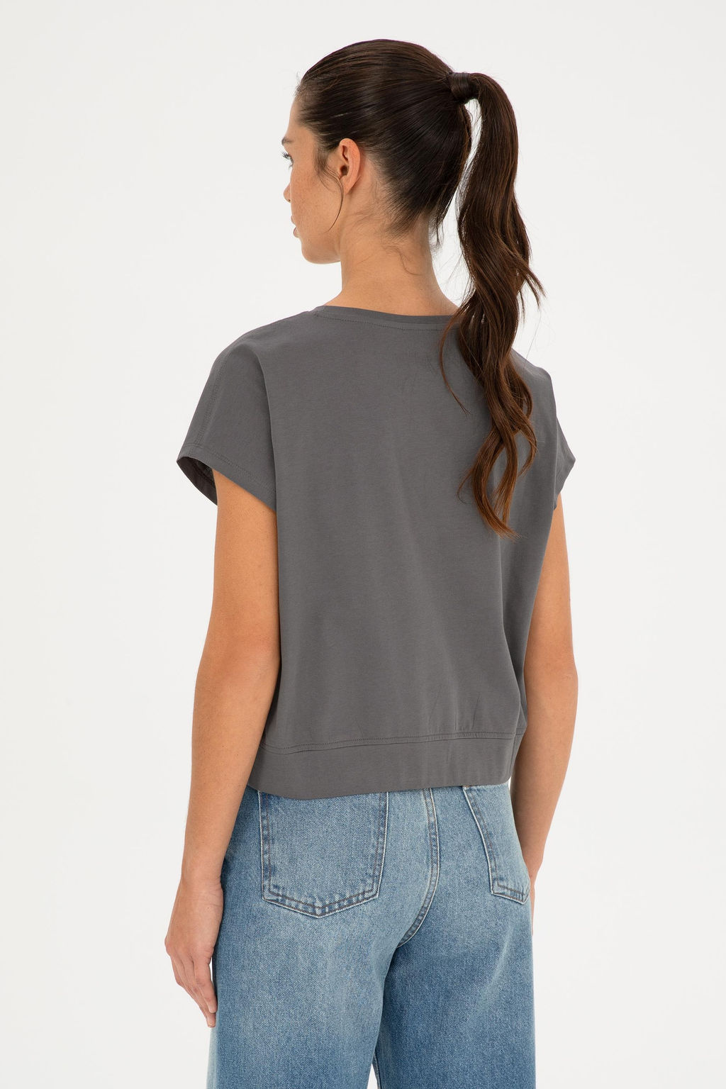 U. S. Polo Assn / Женская футболка антрацитового цвета - U.s. polo assn фото 5