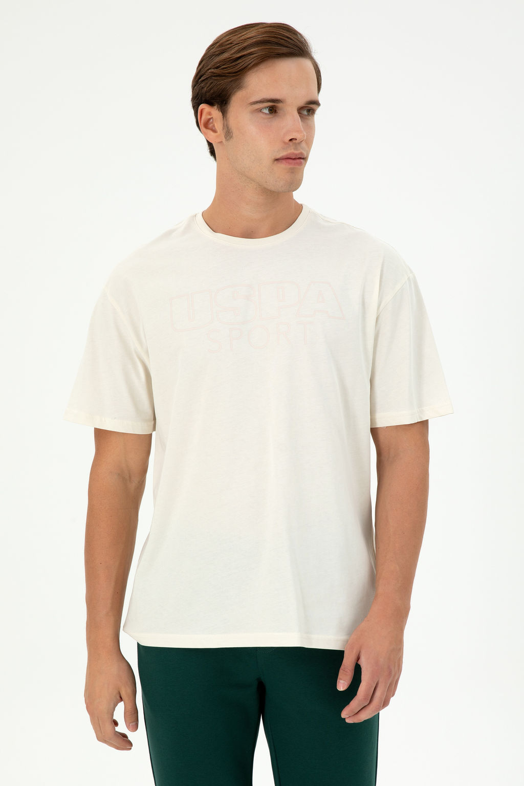 Мужская кремовая футболка - U.s. polo assn фото 15