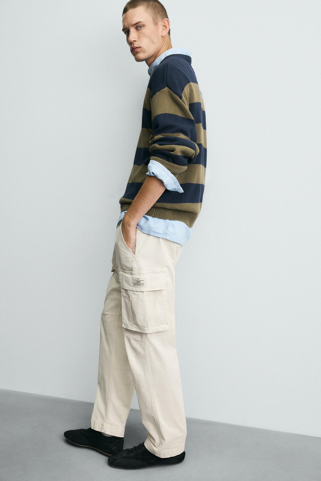 PANTAL?N CARGO RELAXED FIT / Piedra - Zara фото 5
