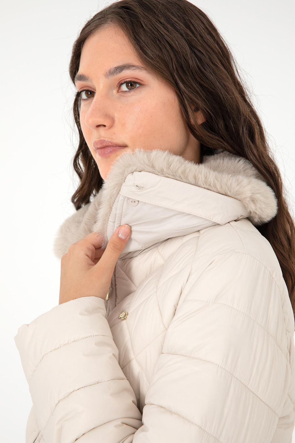 Женское кремовое пальто Неожиданная скидка в корзине - U.s. polo assn фото 5