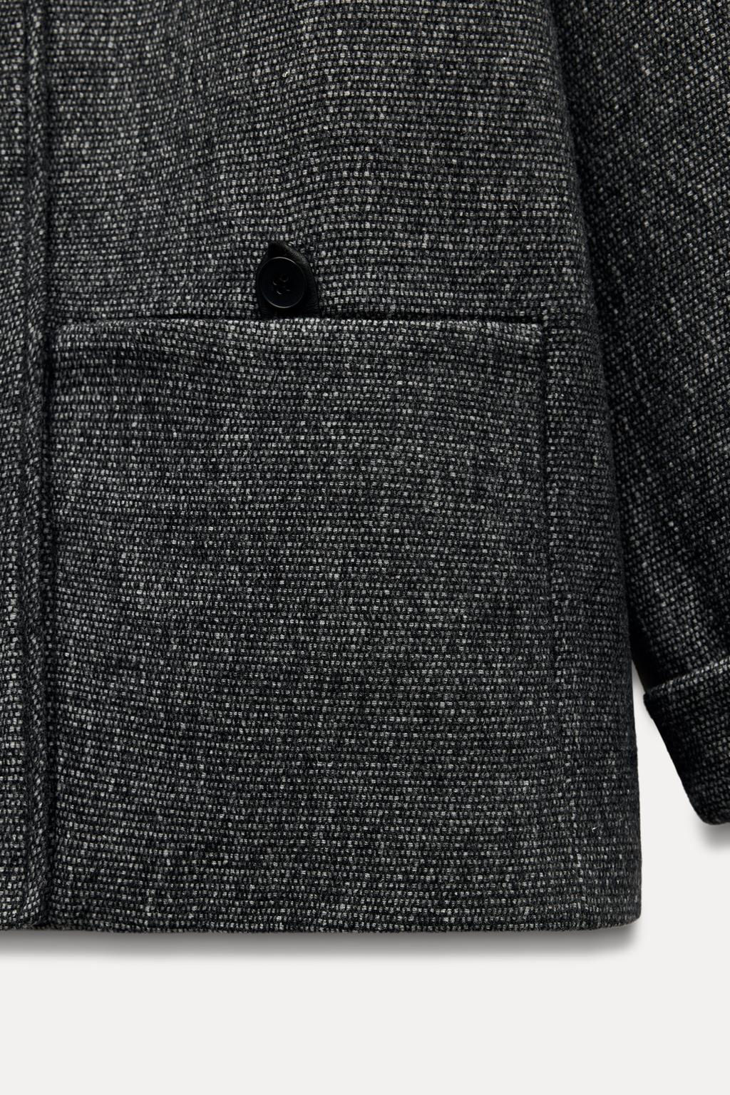 LEATHER COLLAR COAT ZW COLLECTION - Zara фото 9