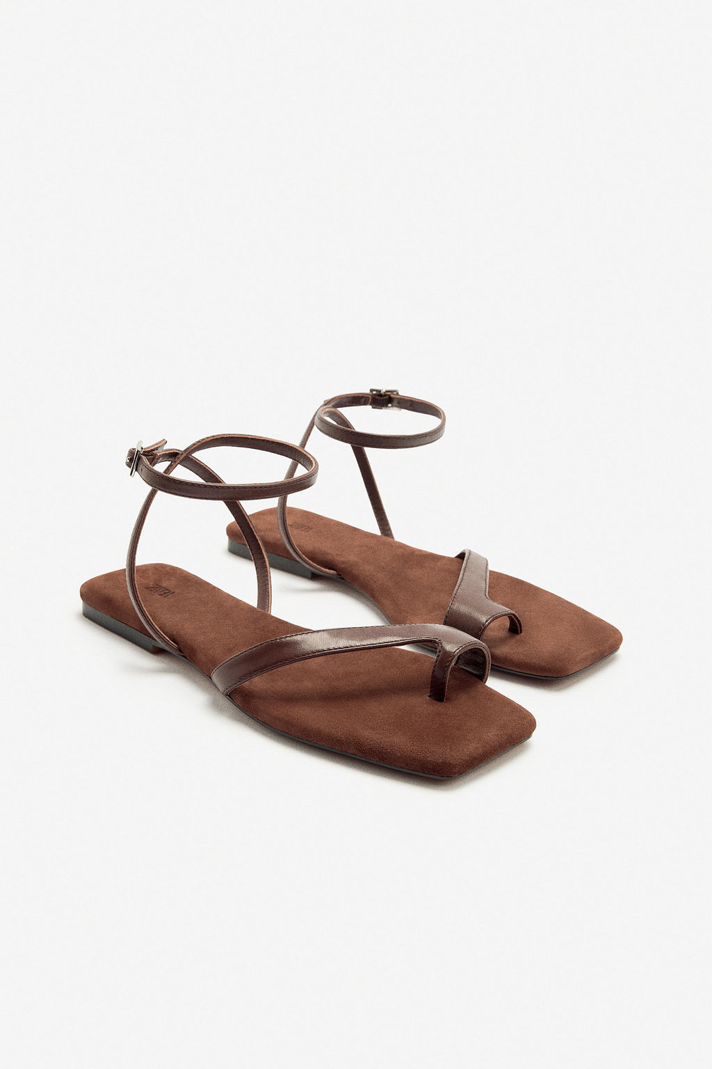 LIMITED EDITION FLAT SPLIT SUEDE SANDALS - Zara фото 20