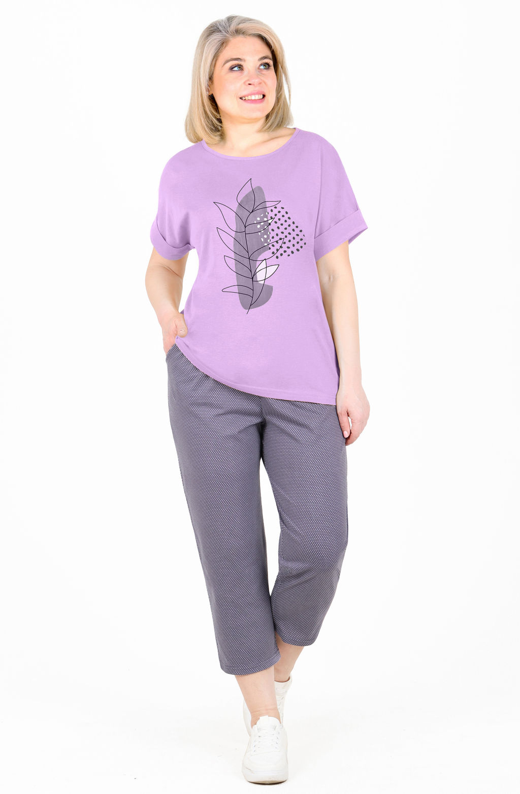 Костюм Уют К-321 (46-64) кулирка - Лотос фото 17