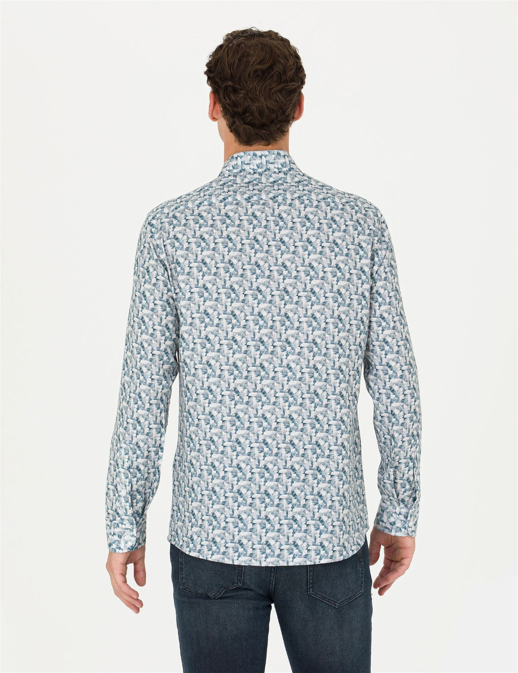 Petrol Slim Fit Uzun Kollu G_mlek - Pierre cardin фото 5