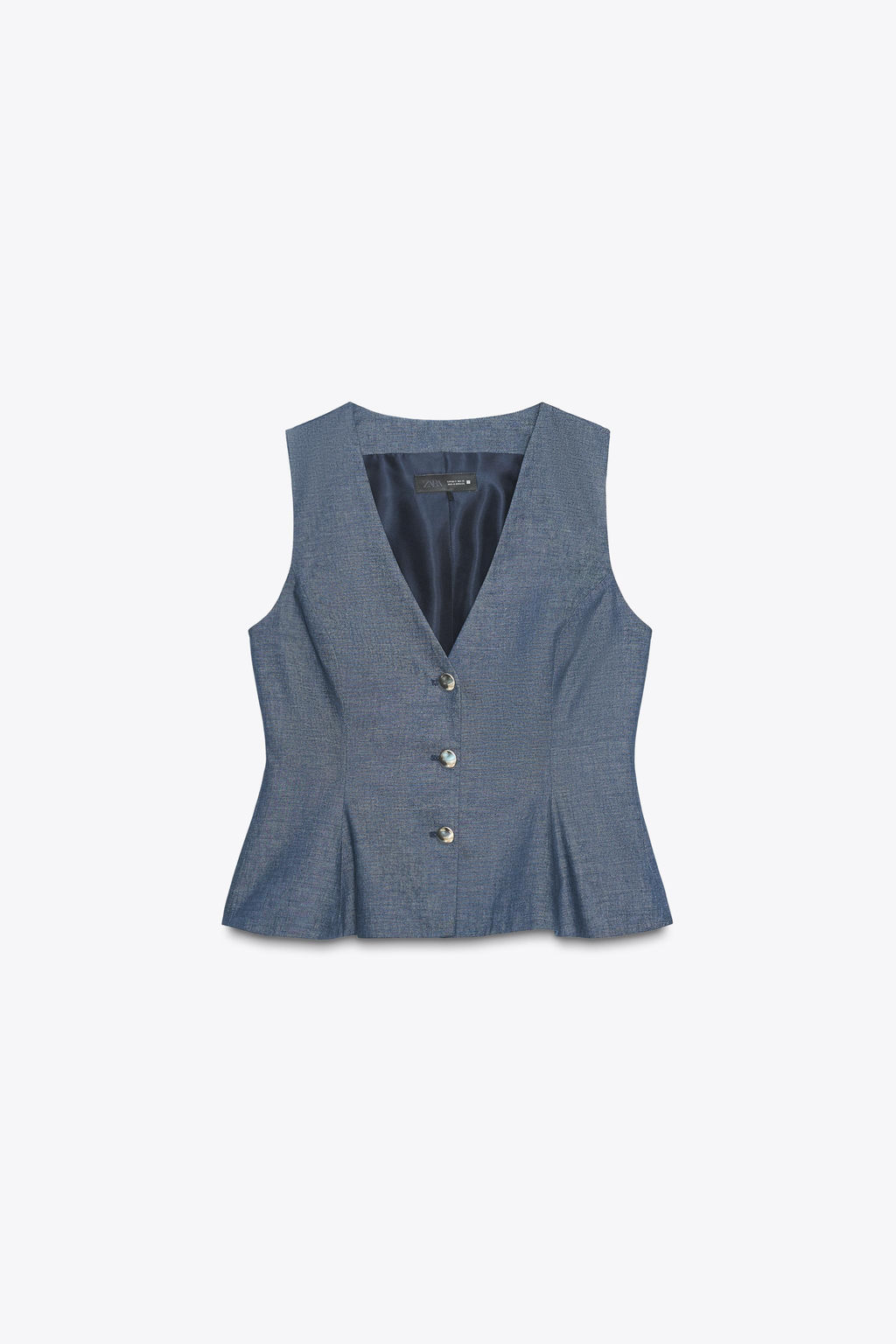 PEPLUM WAISTCOAT WITH LINEN - Zara фото 18