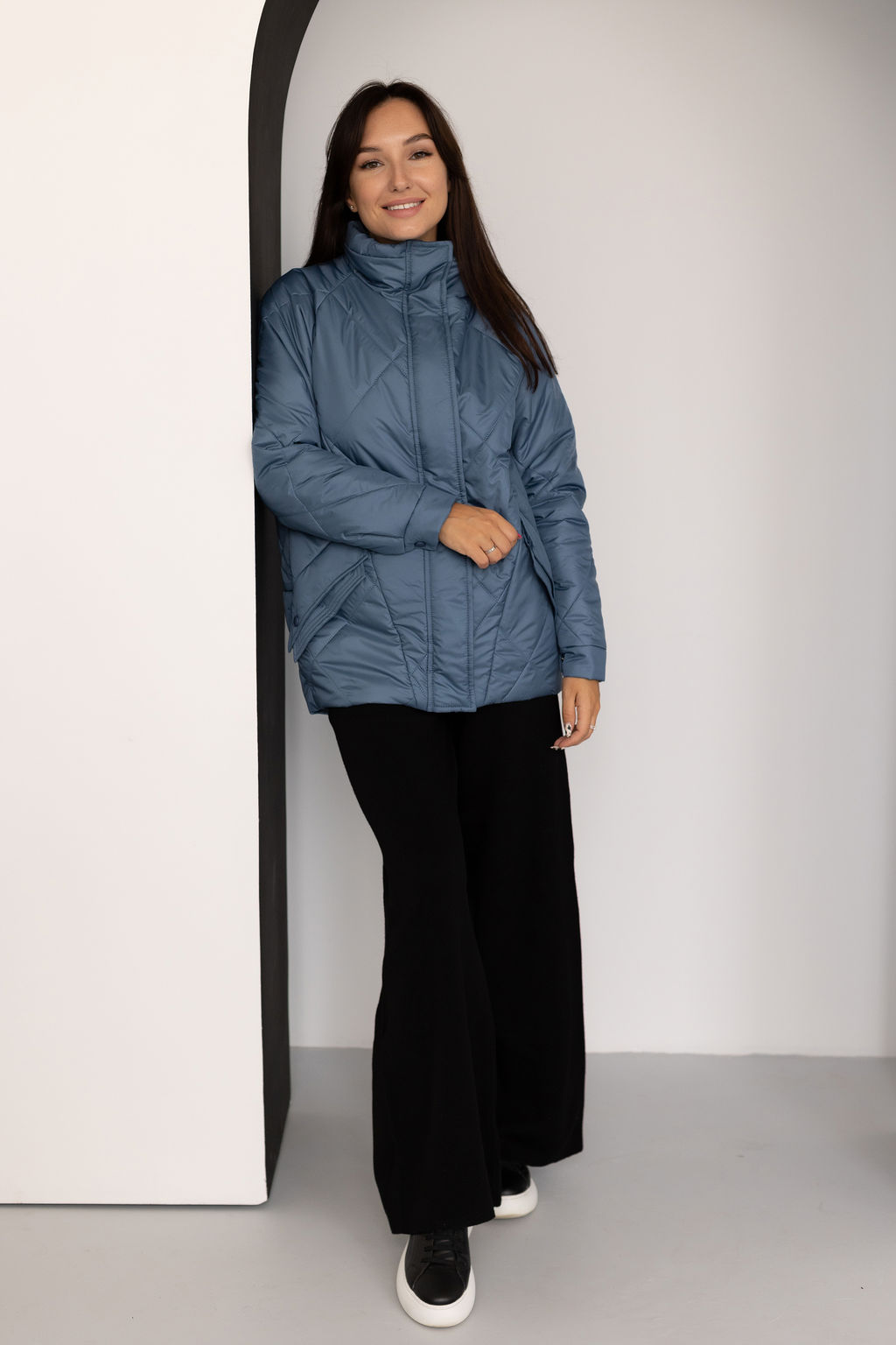 Куртка женская демисезонная 24680 (черный/серый опал) - Kankan фото 10