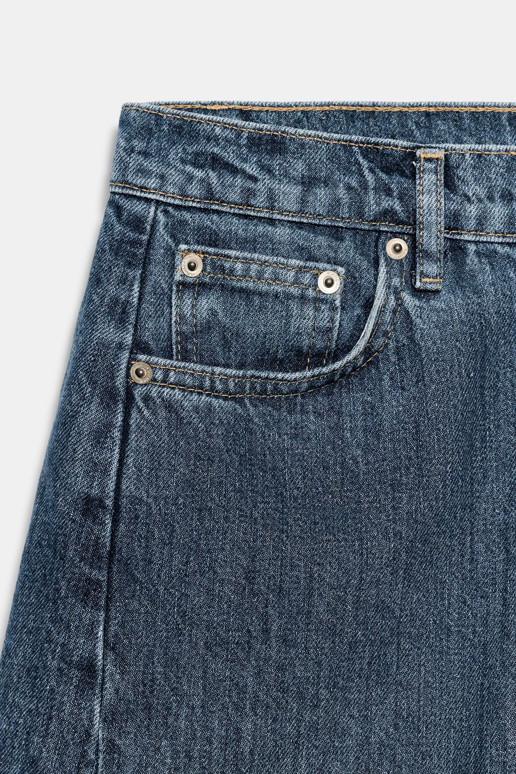 BERMUDA DENIM RELAXED TIRO MEDIO ZW COLLECTION / Azul - Zara фото 9