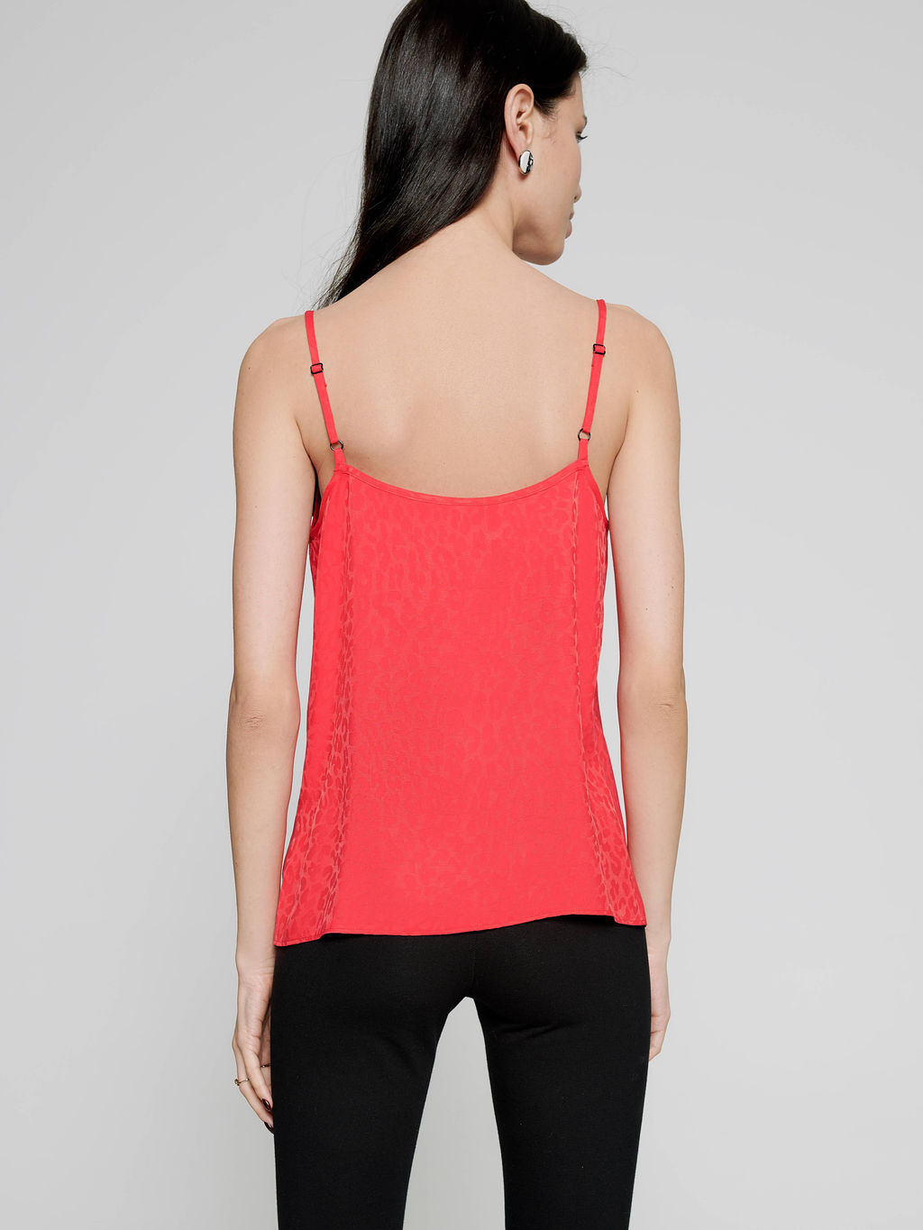 CONTE Топ с атласным блеском из вискозы высочайшего качества LBL 1126 flaming red