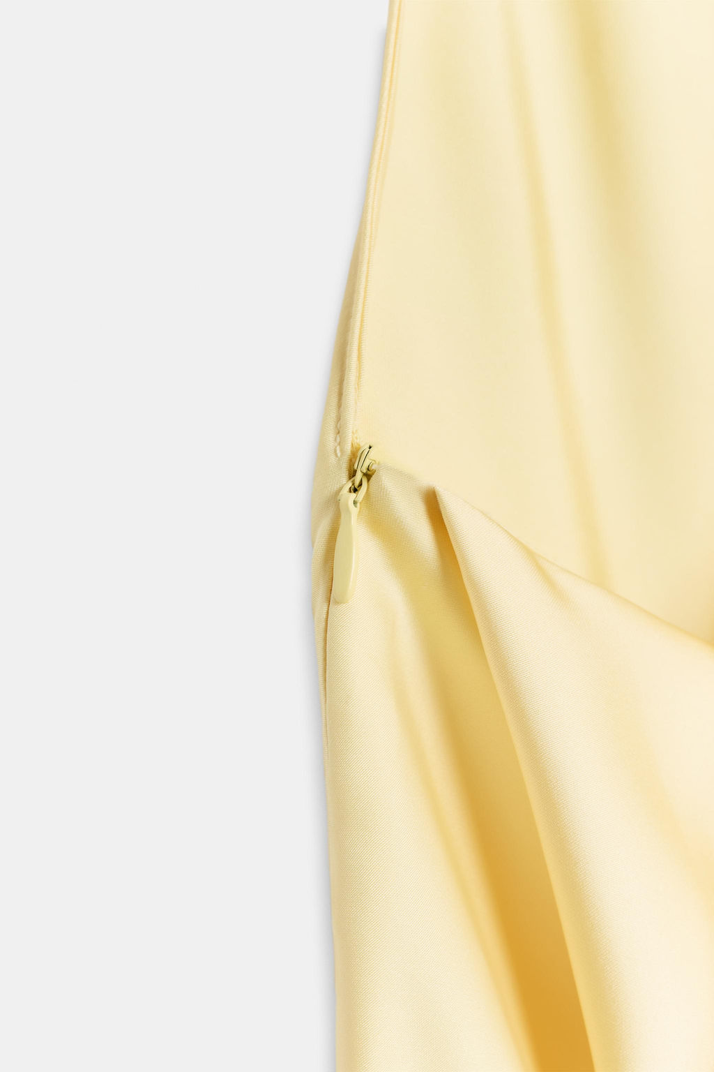 VESTIDO MIDI HALTER DRAPEADO ESPALDA / Amarillo - Zara фото 7