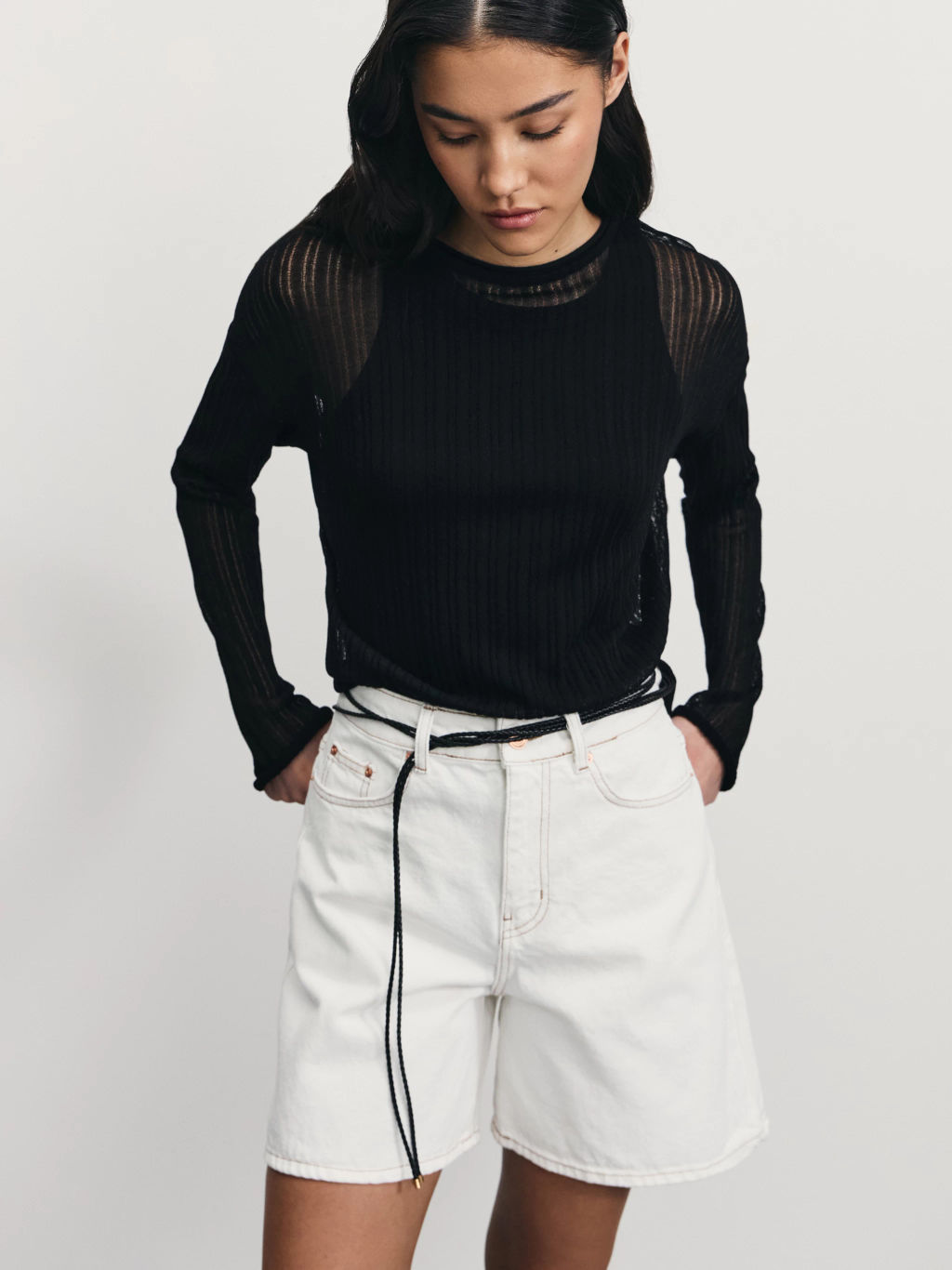 Джинсовые шорты А-силуэта / Zarina