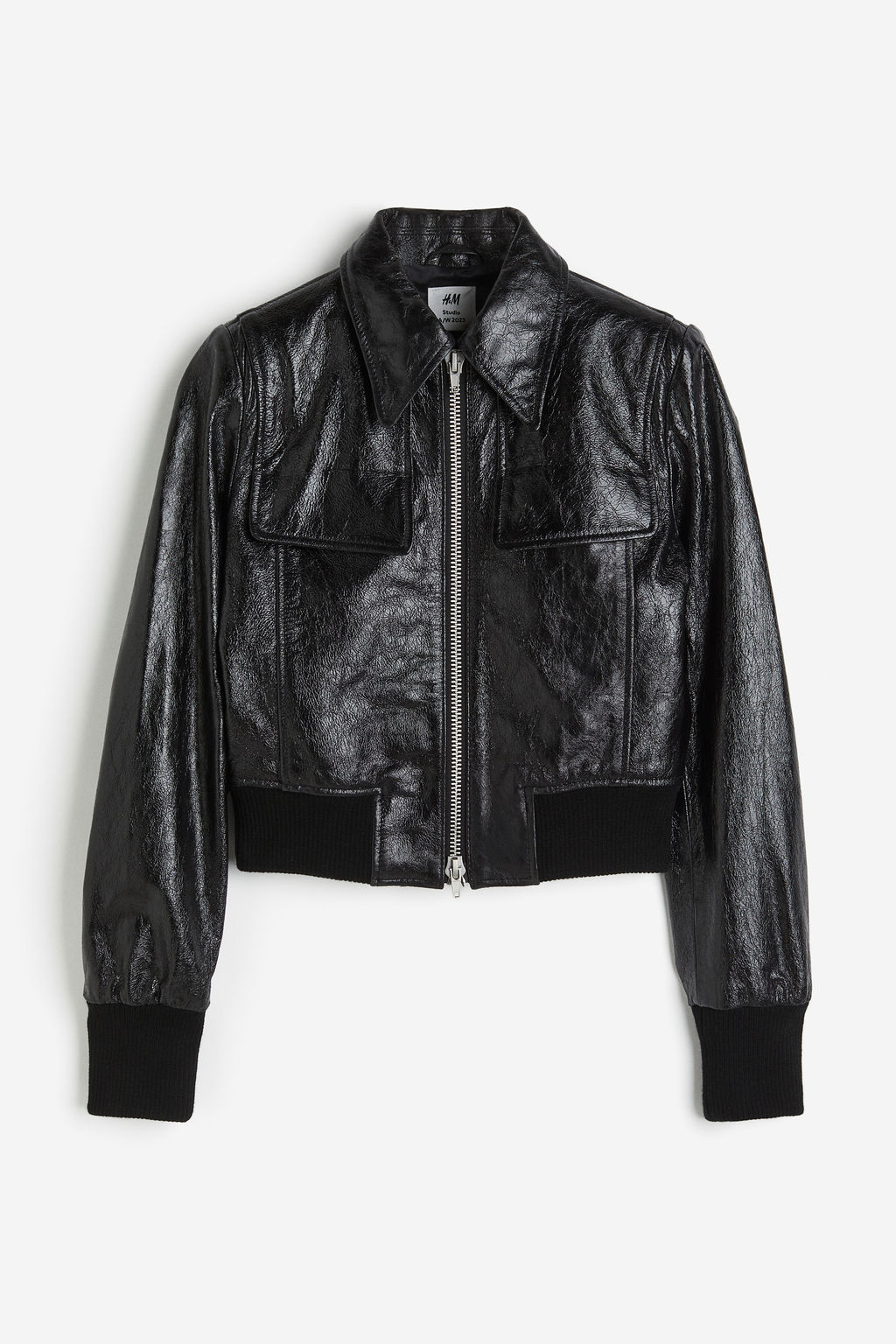 Cazadora biker de piel