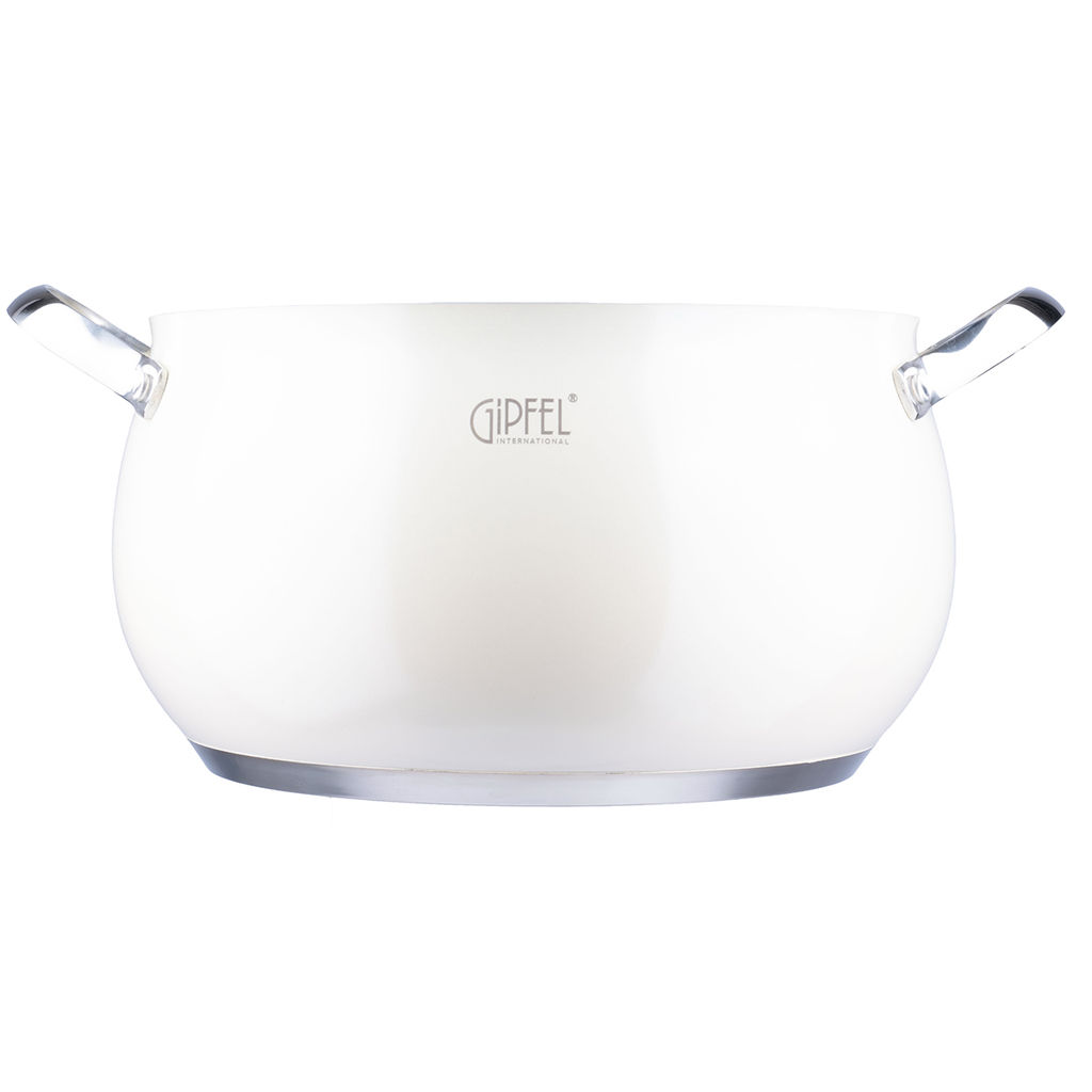 52292 GIPFEL Кастрюля NOVELLA 6,0 л / 24х13,5 см со стеклянной крышкой, с индукционным капсульным дном. Материал: нержавеющая сталь 18/10. Толщина: 0,8мм. Цвет: бежевый  фото 4