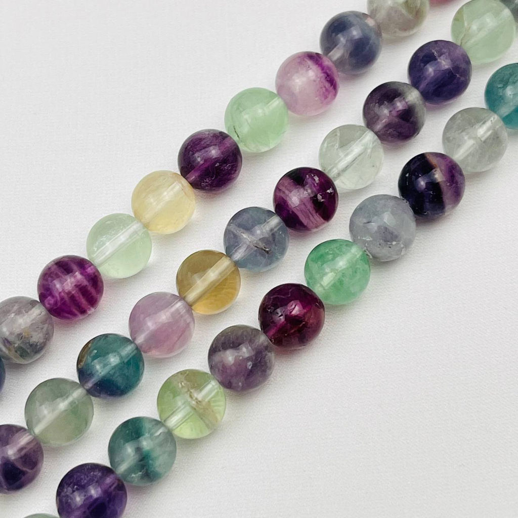 Бусины для украшений из Флюорита (48 бусин) 39 см