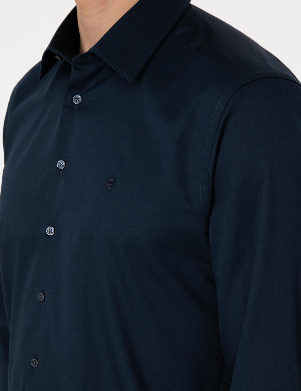 Lacivert Slim Fit Uzun Kollu Basic G_mlek - Pierre cardin фото 14