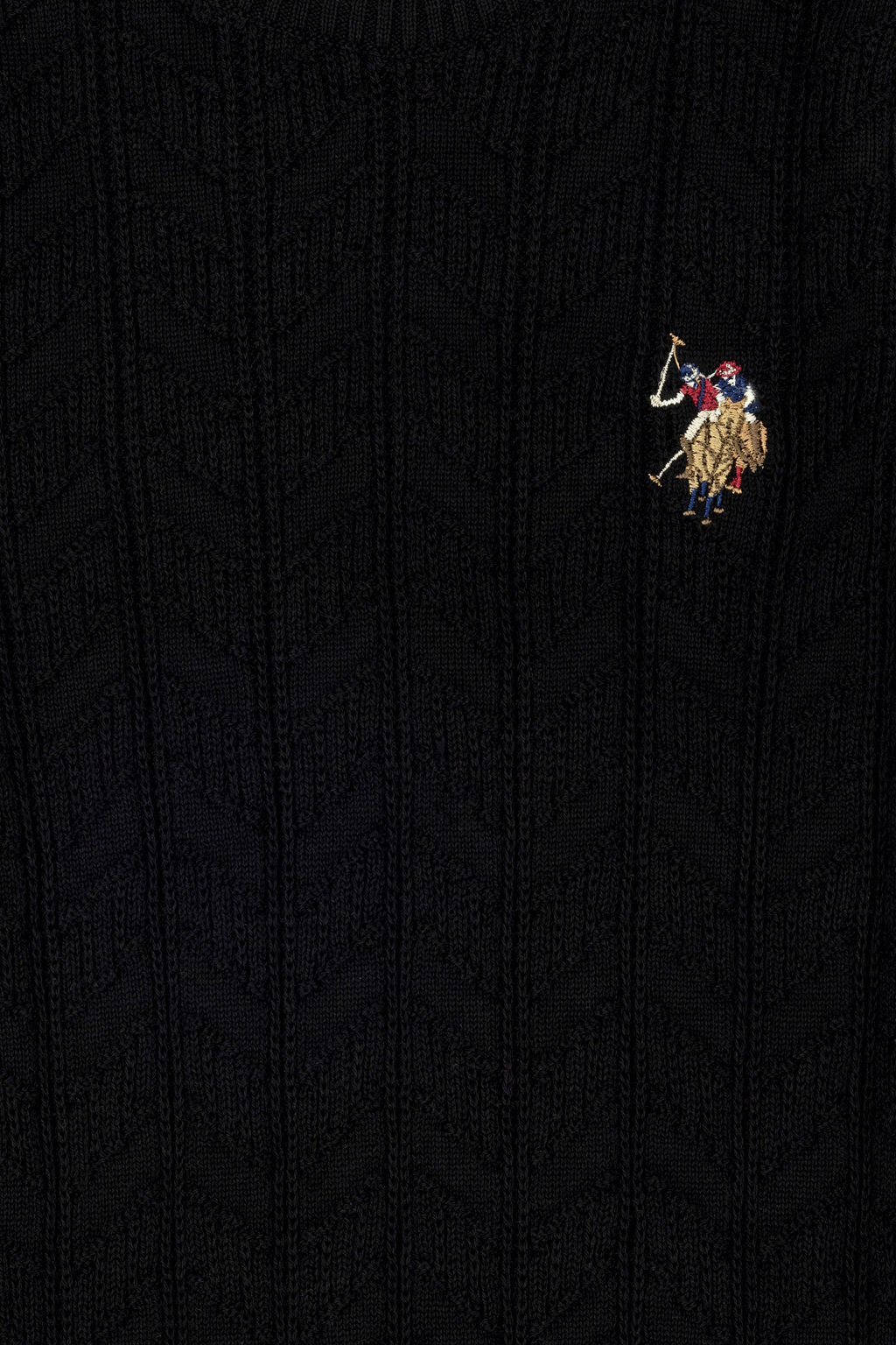 U. S. Polo Assn / Черный базовый свитер с круглым вырезом для мальчика - U.s. polo assn фото 9