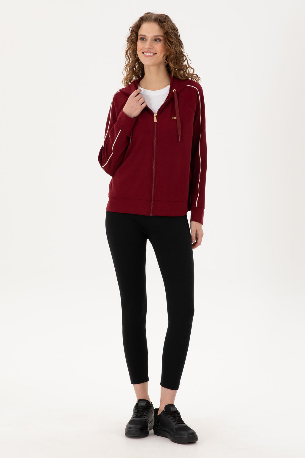 Женский бордово-красный свитшот Неожиданная скидка в корзине - U.s. polo assn фото 4