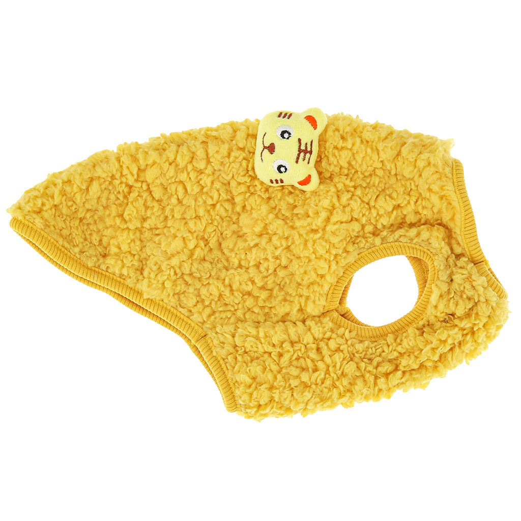 Пэт тойс (Pet toys) Одежда для собаки Жилетка с декором - тигр, р-р XL, длина спинки 32см/обхват груди 40см/обхват шеи 22см, цвет-желтый, искусственный мех (100% полиэстер) (Китай) - Домашняя мода фото 7