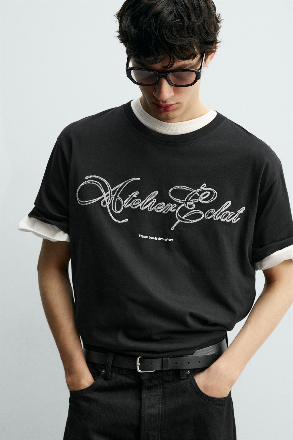EMBROIDERED SLOGAN T-SHIRT - Zara фото 13