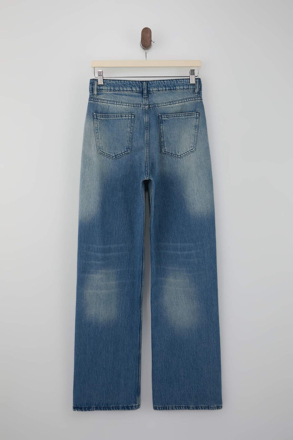 Mavi DOKUMLU Yuksek Bel %100 Pamuk Wide Leg Jeans TWOSS26JE00115 - Trendyolmilla фото 2