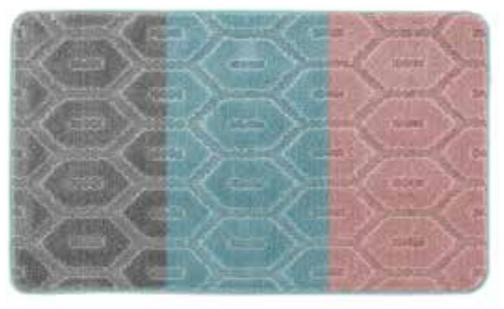 Набор ковриков 2-х пр. для ванны туалета (60*50/60*100) DEVRAN 44 ROSE-43 TURQUOISE-40 GREY - Efor фото 2
