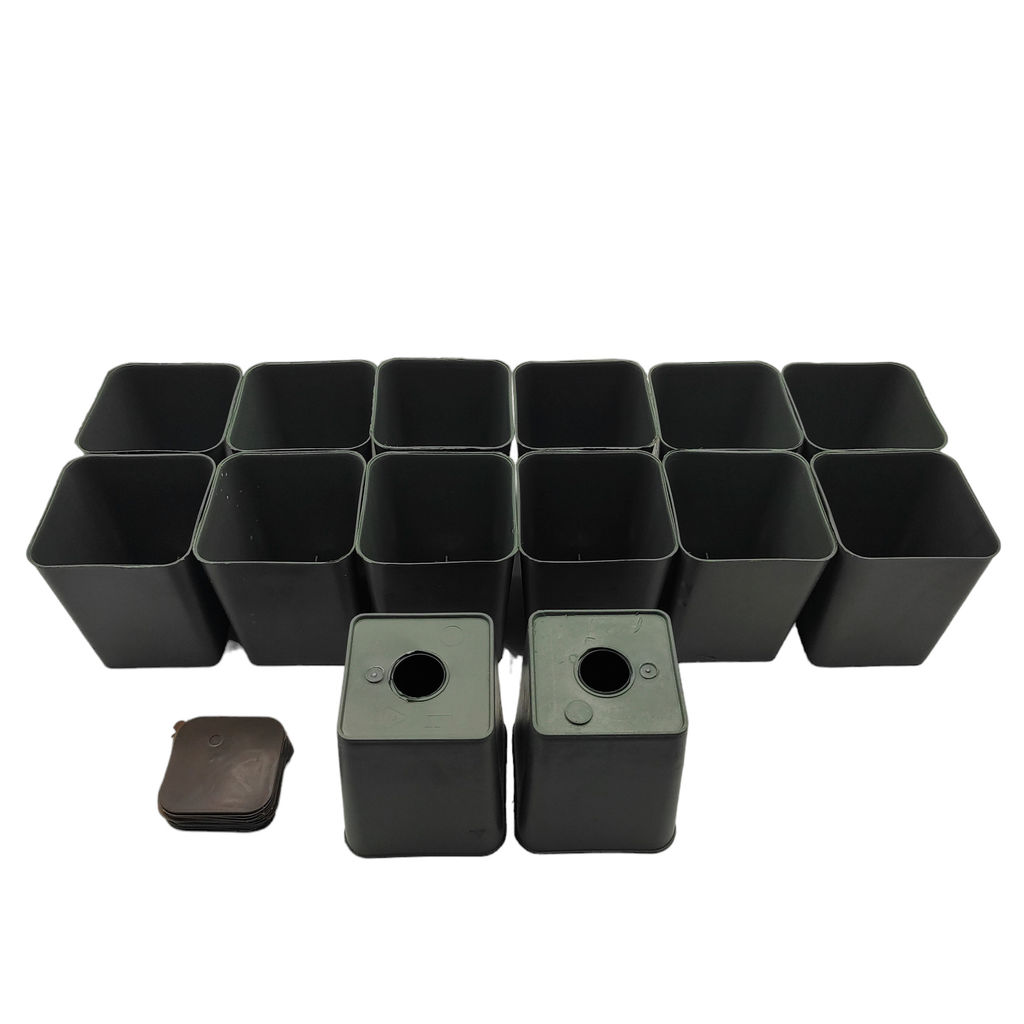 Комплект для рассады 61х19х12см (14 горшков со съем.дном 400мл, ящик, дрен.решетка) (пластик) цветн.