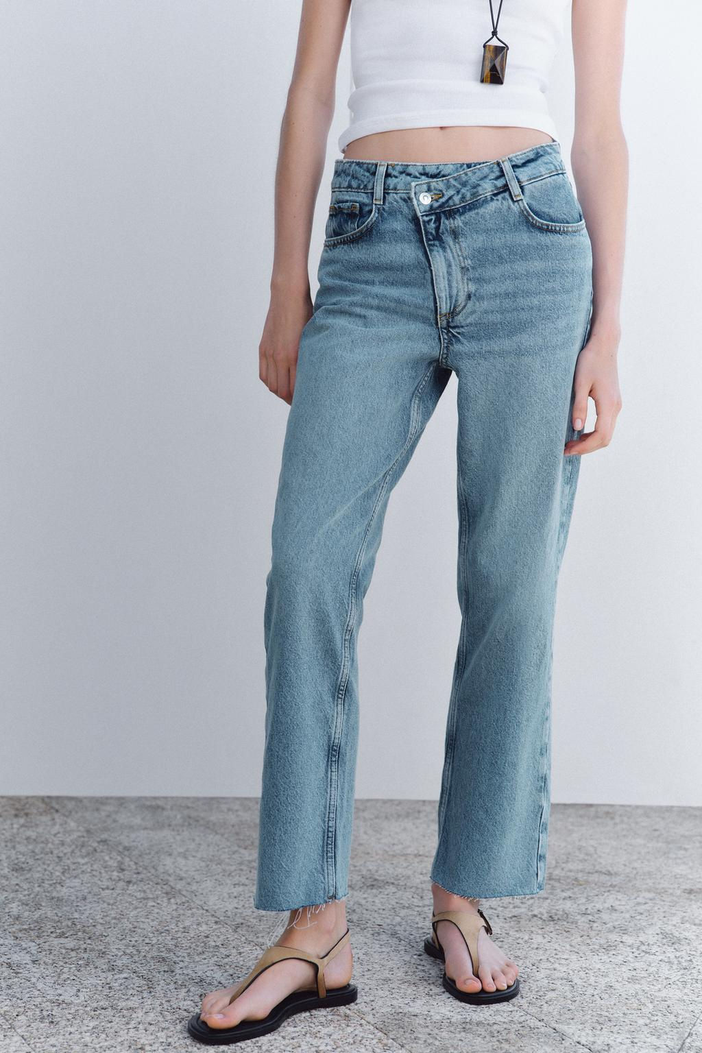 JEANS Z1975 STRAIGHT HIGH-WAIST CROSSOVER WAIST - Zara фото 3