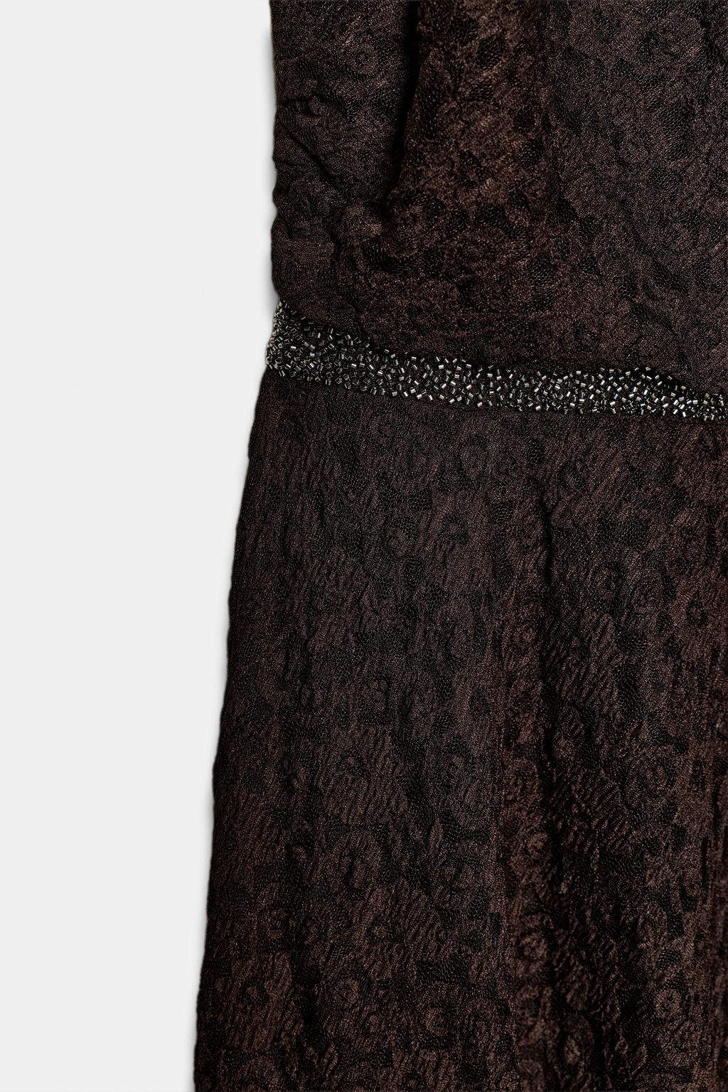 HALTERNECK LACE DRESS WITH SPARKLES - Zara фото 8