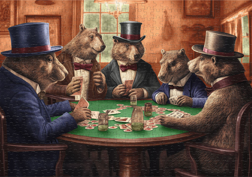 ФРЕЯ Пазл 1000 элемент. PZL-1000/65 Капибары играют в покер