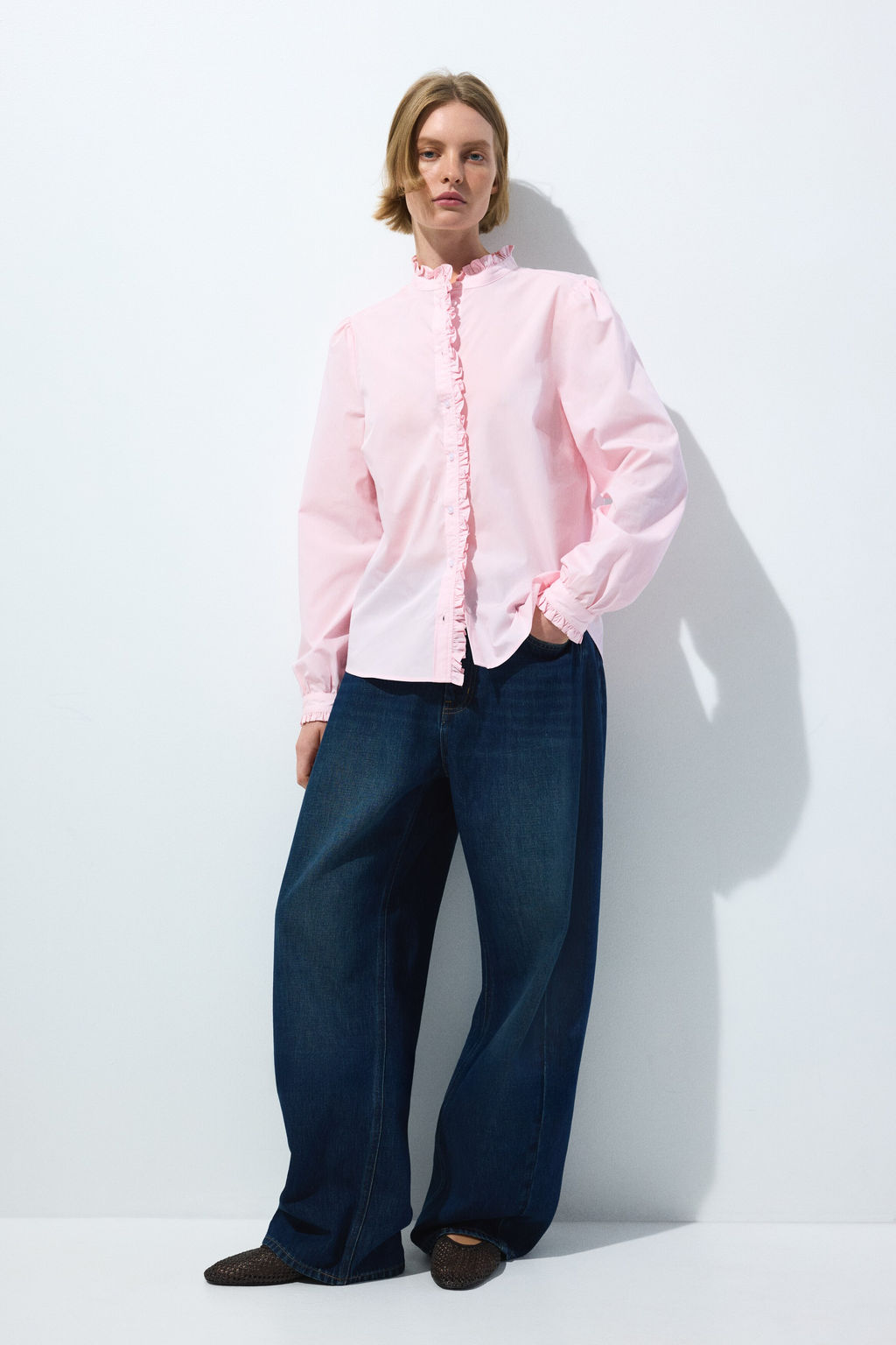 Blusa de popelina con volantes - H&m фото 3