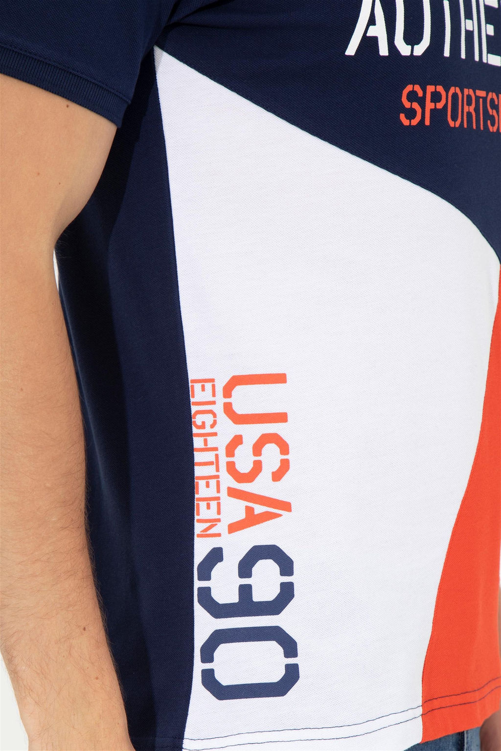 U. S. Polo Assn Мужская темно-синяя футболка с воротником-поло - U.s. polo assn фото 14