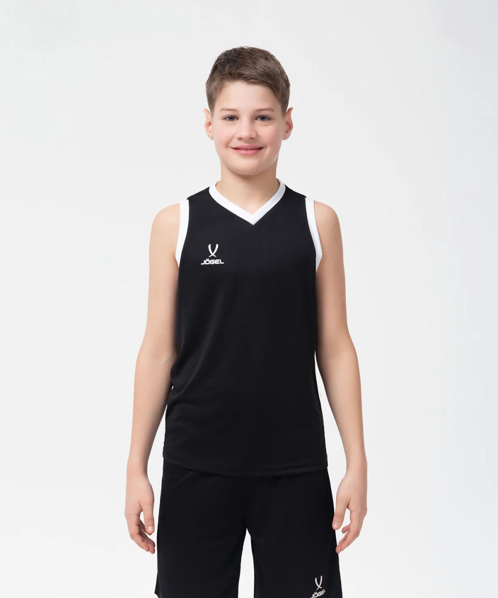 Майка баскетбольная JOGEL CAMP Basic, черный, детский  фото 4