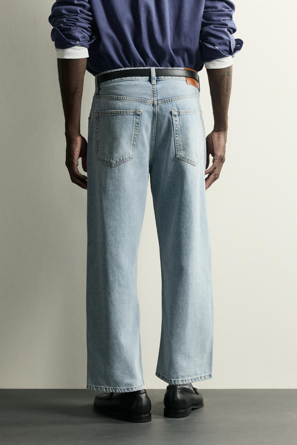 JEANS LOOSE CROPPED FIT / Azul medio - Zara фото 3